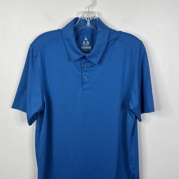 Gerry Blue Stretch Athletic Classic Golf Polo Shirt Men's Size Medium - Picture 2 of 6